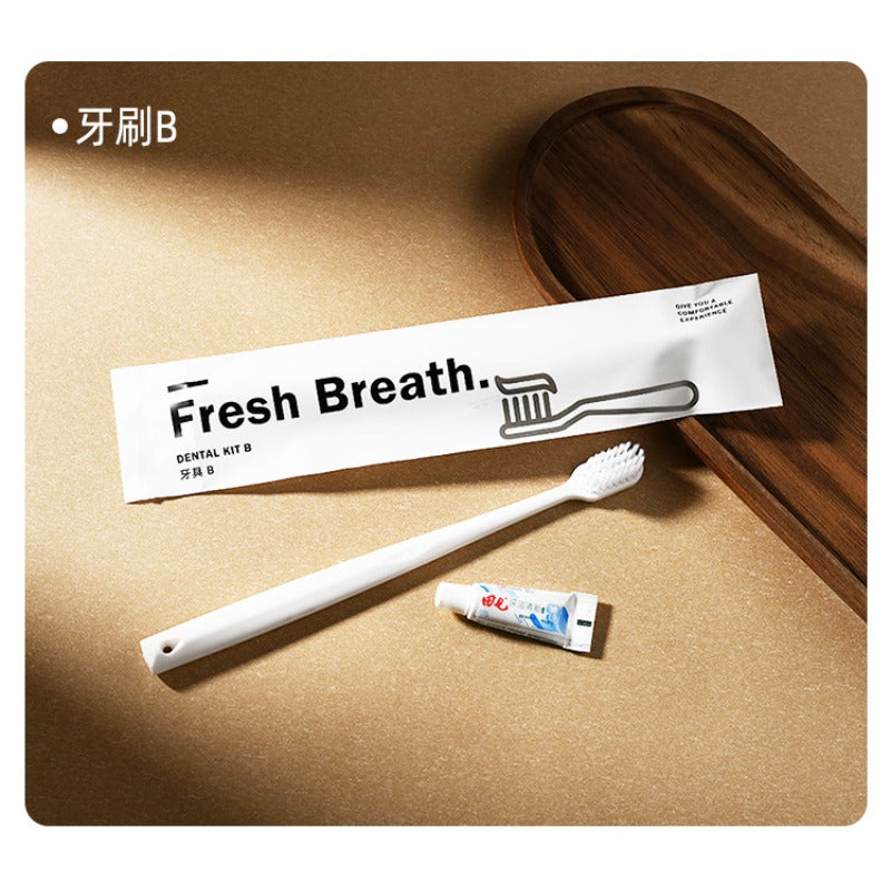 100pcs Bulk Disposable Toothbrush & Toothpaste Pack - LiveArt Life Aesthetics Series Hotel-Grade Travel Toiletry Set with Individually Wrapped Microfiber Bristles, Bulk Pricing for Home, Guest Rooms, Hotels, Offices - Cost-