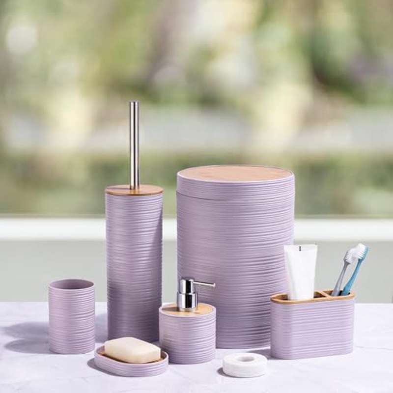 Bathroom Additions Set | Decorative Countertop with Soap Dispenser, Toothbrush Holder, Toothbrush Cup, Soap Dish | Ideal Housewarming Gift