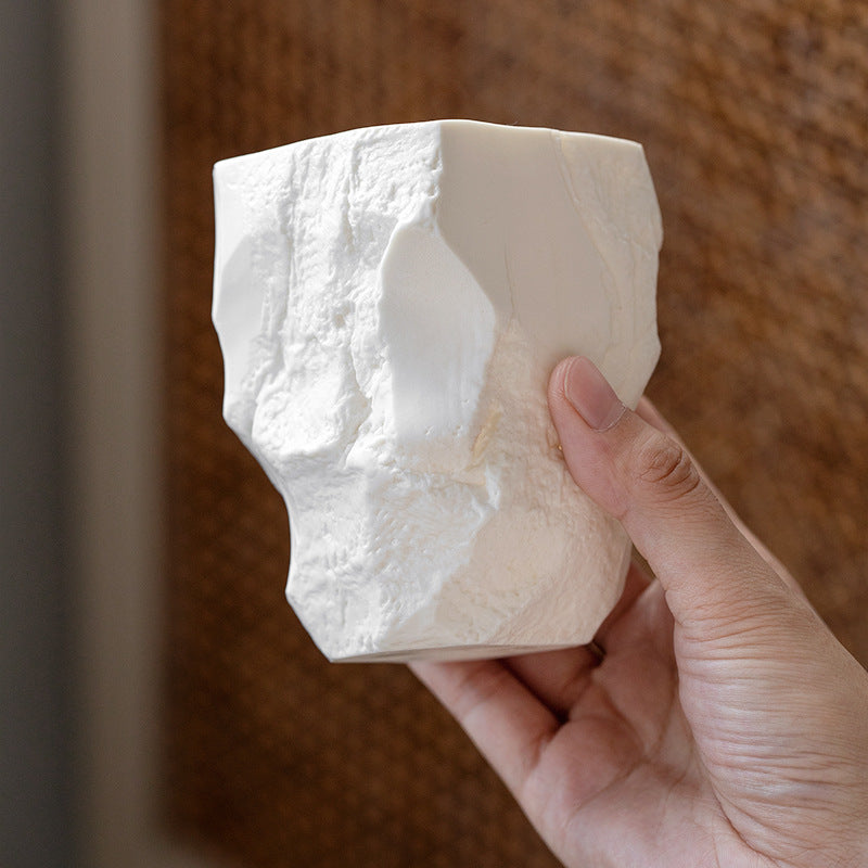 1pc Wabi-Sabi Wind Toothbrush Cup Creative Easter Stone Shape Ceramic Wash Cup Toothbrush Cup Nordic Ins Mouthwash Cup