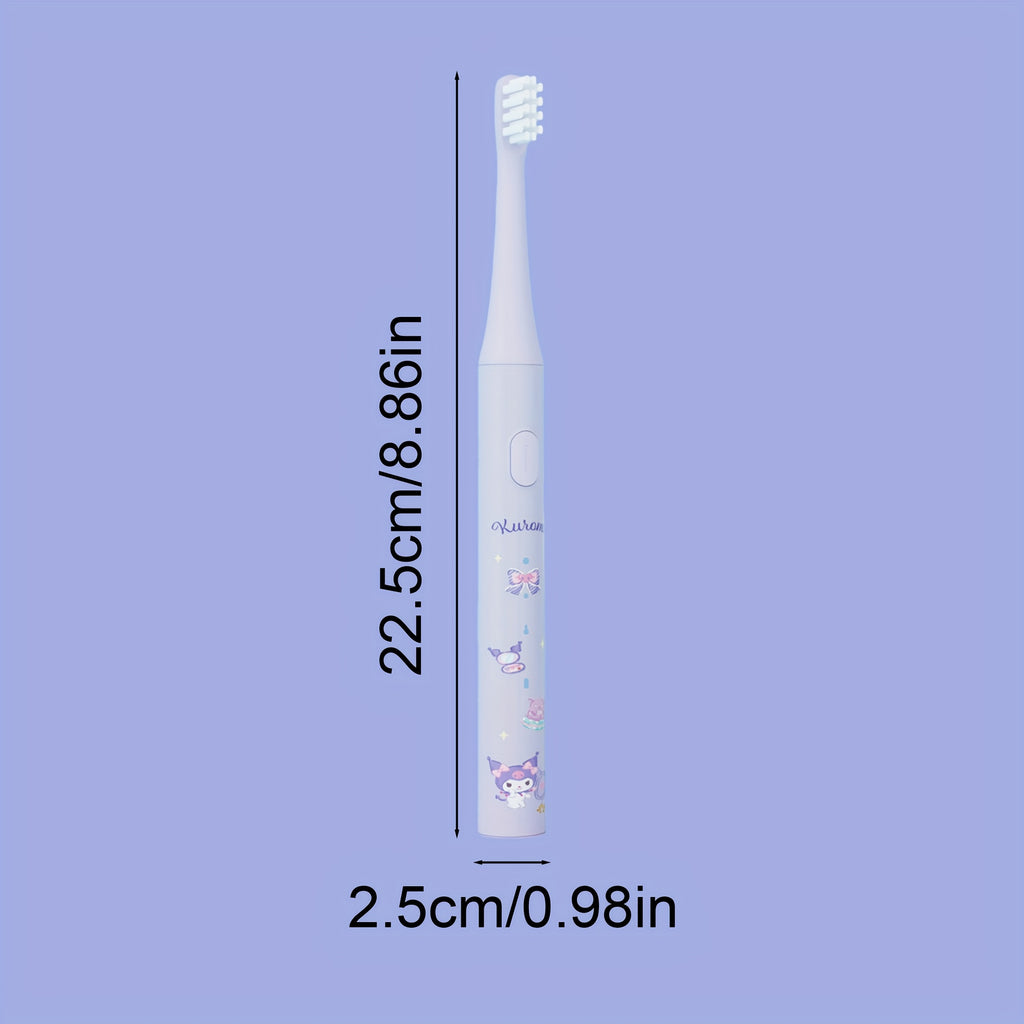 1pc Sanrio Hello Kitty Kuromi Cinnamoroll Electric Toothbrush With 3 Replacement Brush Heads, 4 Brushing Modes And 4 Intensity Levels, 2-Minute Timer, Portable, Exquisite Packaging, Cute Design, Suitable For Adult Girls, Birthdays, Graduations