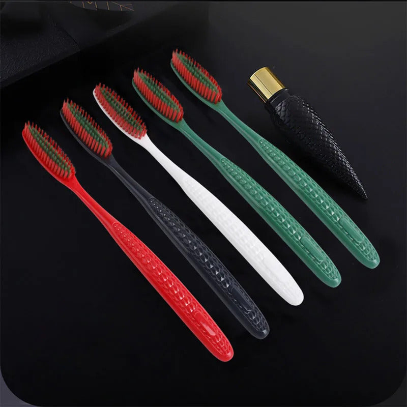 5pcs Adult Toothbrush Head Extended Widened Individual Packing Advanced Soft Bristle Brush Teeth Oral Cleaning Daily Necessities,  Dental Hygiene, Widened Brush Head, Highquality Brush, Microfiber Bristles, Toothbrush Replacement Heads, Oral Health