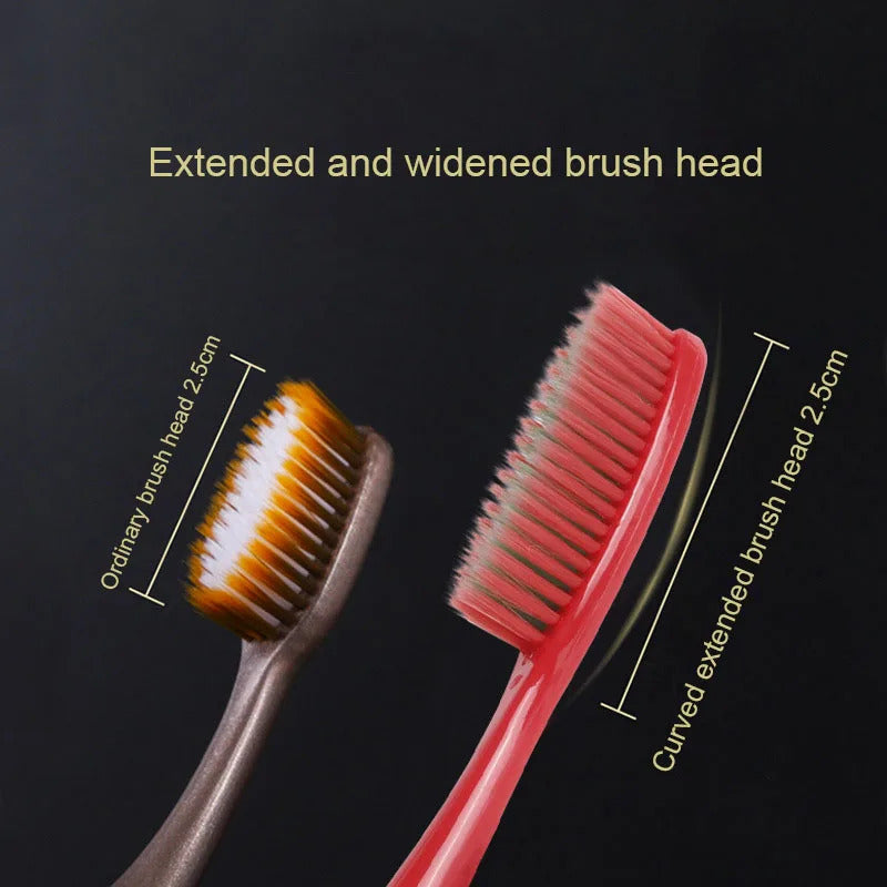 5pcs Adult Toothbrush Head Extended Widened Individual Packing Advanced Soft Bristle Brush Teeth Oral Cleaning Daily Necessities,  Dental Hygiene, Widened Brush Head, Highquality Brush, Microfiber Bristles, Toothbrush Replacement Heads, Oral Health