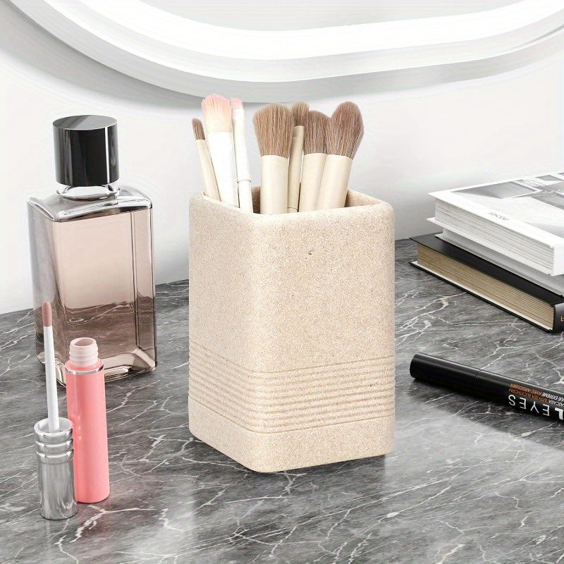 Toothbrush Holders for Bathrooms 2pcs Resin Toothbrush Holder Cup Organizer Tumbler for Bathroom Vanity Countertop Beige