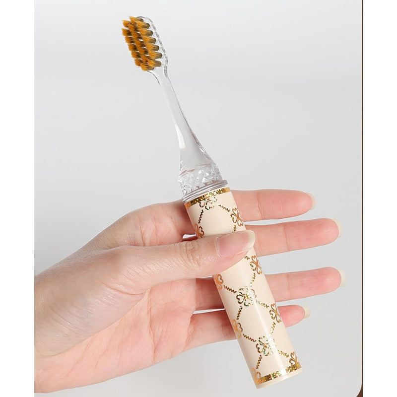 Foldable Travel Toothbrush SetCompact Head Mini Toothbrush with Toothbrush Case Soft Bristled Travel Toothbrushes for Adults Printed Handle 4pcs, Toothbrush Cover, Travel Toothbrush And Toothpaste, Hard Toothbrush for Women, Toothbrush Travel Case