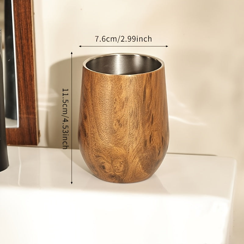 1\u002F3pcs Vintage Stainless Steel Mouthwash Cup and Toothbrush Holder Set | Durable, Elegant Design, Includes Cup and Tray, Suitable for Home, Hotel, or Dormitory Bathrooms, No Needed, Essential Bathroom Accessory