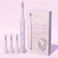1pc Sanrio Hello Kitty Kuromi Cinnamoroll Electric Toothbrush With 3 Replacement Brush Heads, 4 Brushing Modes And 4 Intensity Levels, 2-Minute Timer, Portable, Exquisite Packaging, Cute Design, Suitable For Adult Girls, Birthdays, Graduations