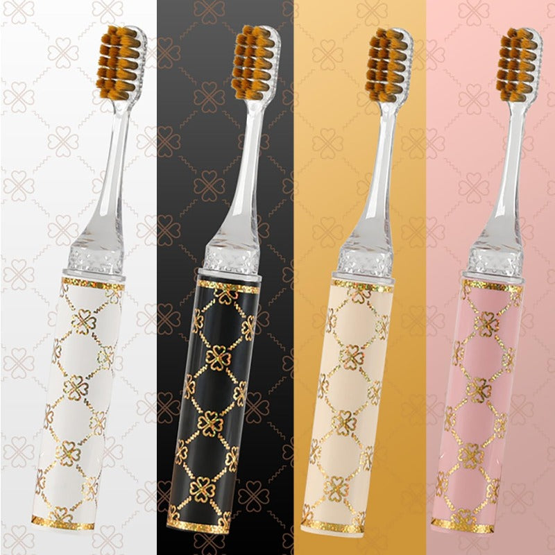 Foldable Travel Toothbrush SetCompact Head Mini Toothbrush with Toothbrush Case Soft Bristled Travel Toothbrushes for Adults Printed Handle 4pcs, Toothbrush Cover, Travel Toothbrush And Toothpaste, Hard Toothbrush for Women, Toothbrush Travel Case