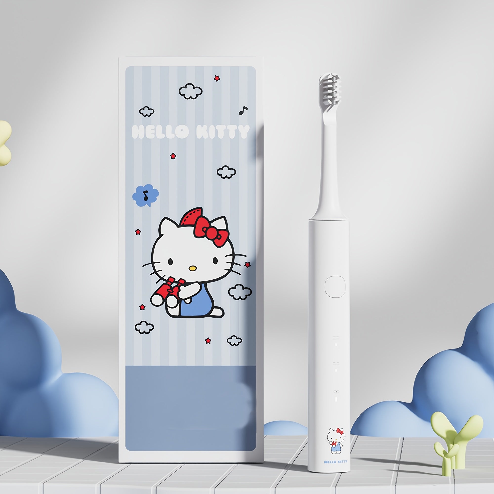 Adorable! This Sanrio Electric Toothbrush Featuring Hello Kitty, Cinnamoroll, My Melody, And Kuromi Comes with Two Replacement Brush Heads, Offers Two Brushing Modes And Intensity Levels, And Is Beautifully Packaged