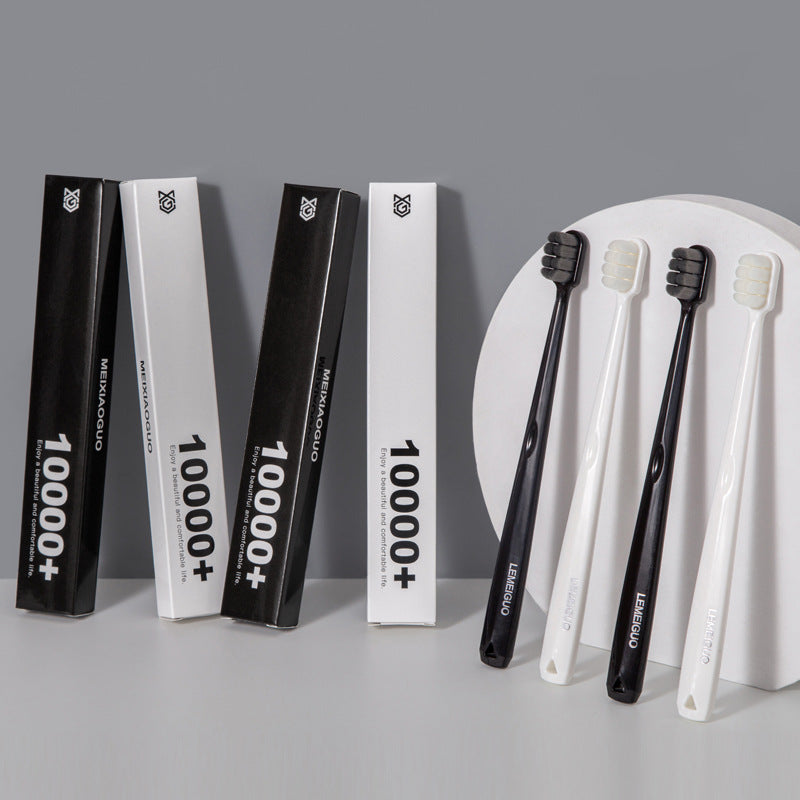 3pcs (Bulk) Soft Bristle Toothbrushes - 10,000+ Bristles per, Heavy-Duty Polypropylene-like Polybrush Bristles for Sensitive Teeth & Gums,- Care, Bulk Pack for Home,, or Use (Adult & Family