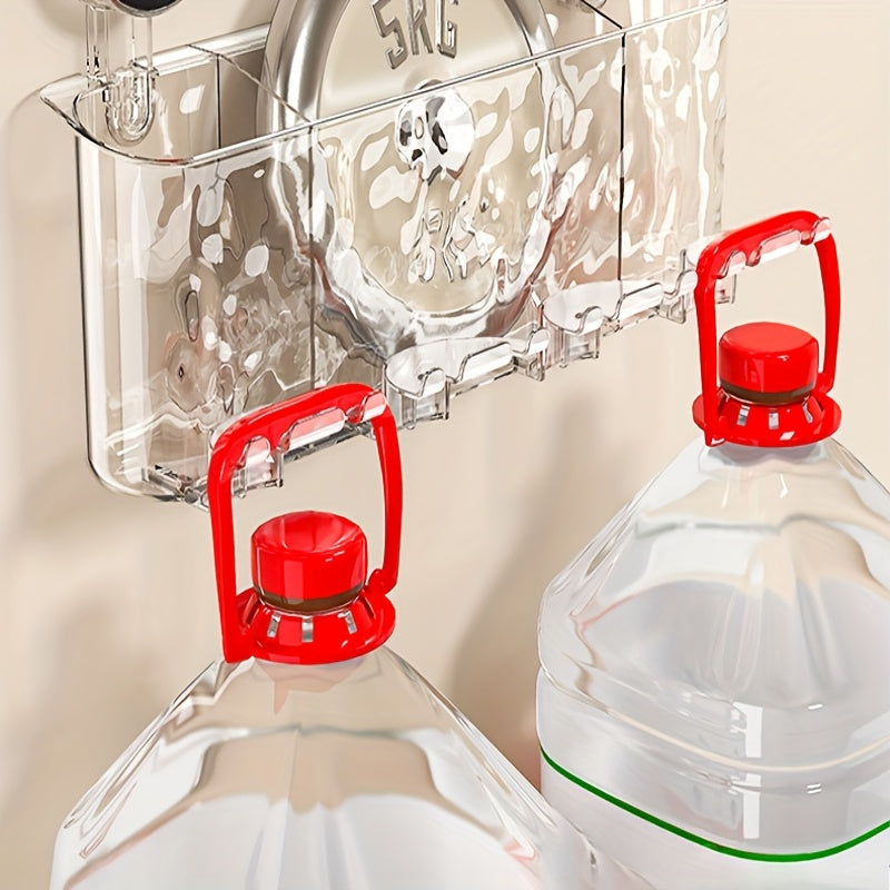 1 Wall-Mounted Toothbrush Holder\u002FStylish Transparent Bathroom Organizer\u002FSuction Cups and Cup\u002FSpace-Saving, No Drilling Required, Perfect for Home Use