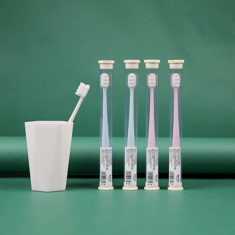 2 Tubes with 10, 000 Hair Toothbrushes | Pregnant Women Postpartum Confinement Soft Hair Gum Toothbrush, ABS Plastic Brush Rod, Polypropylene Bristles