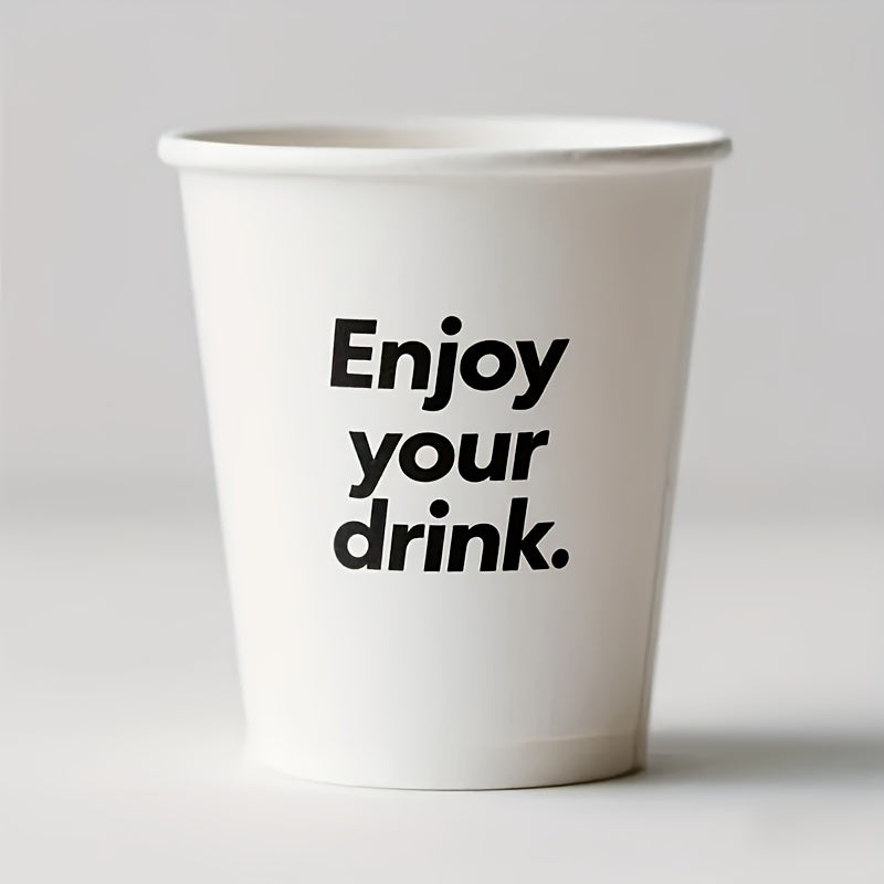 Custom Thick Disposable Coffee Cup, Mini Paper Cup, Mini Bathroom Mouthwash Cup, Espresso, White Hot Coffee Paper Cup