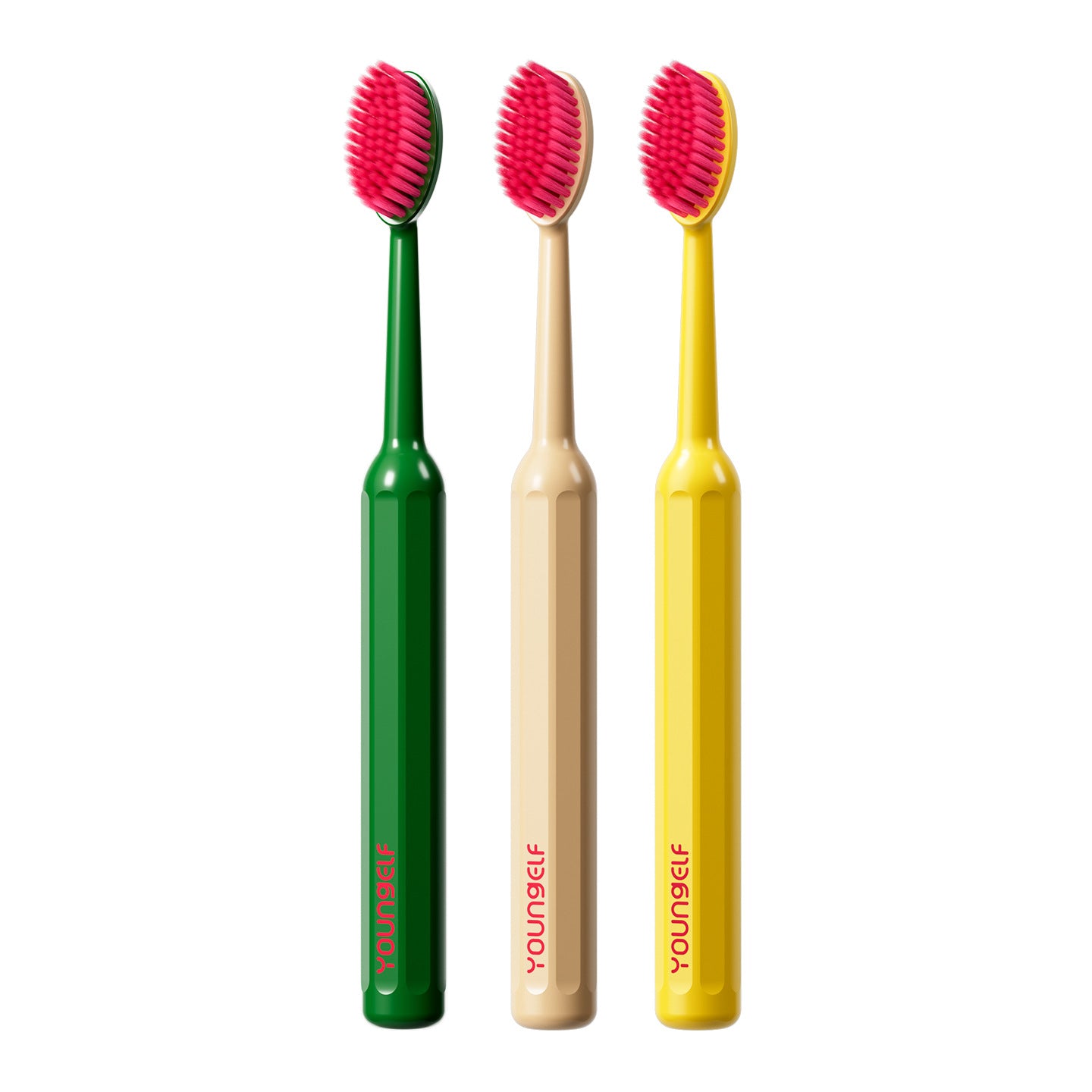 Pack of 3 Roman Column Wide Head Toothbrush | Soft Hair Premium Adult Household Cleaning Gum Protection Toothbrush, ABS Plastic Brush Rod, Microfiber Bristles