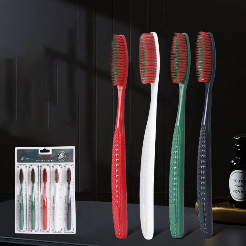 5pcs Adult Toothbrush Head Extended Widened Individual Packing Advanced Soft Bristle Brush Teeth Oral Cleaning Daily Necessities,  Dental Hygiene, Widened Brush Head, Highquality Brush, Microfiber Bristles, Toothbrush Replacement Heads, Oral Health