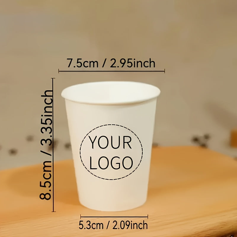 Custom Thick Disposable Coffee Cup, Mini Paper Cup, Mini Bathroom Mouthwash Cup, Espresso, White Hot Coffee Paper Cup